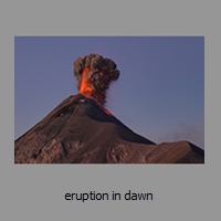 eruption in dawn